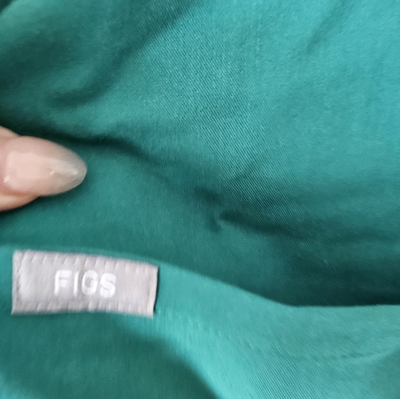 Figs Men's Teal V-Neck Shirt - Picture 3 of 7